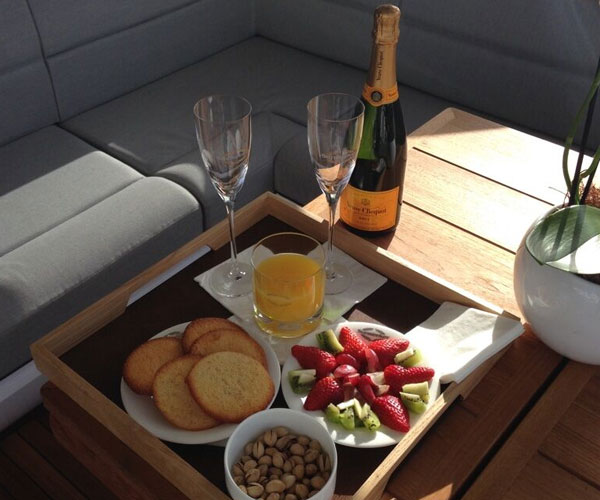 A buffet spread