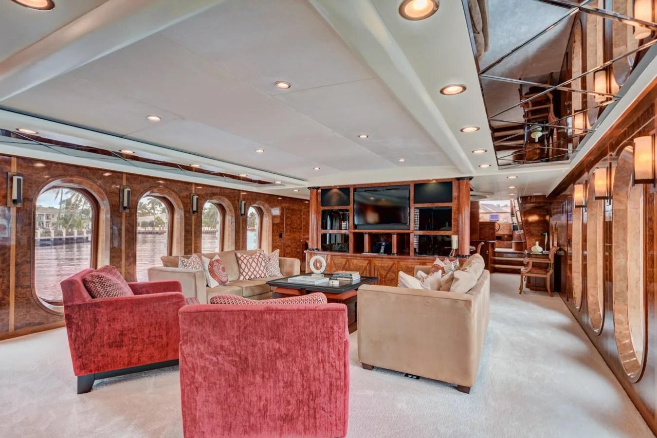 Marbella yacht interior saloon forward entertainment system